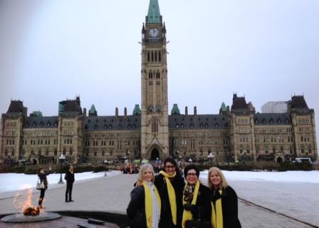 Group photo on Parliament Hill in Ottawa